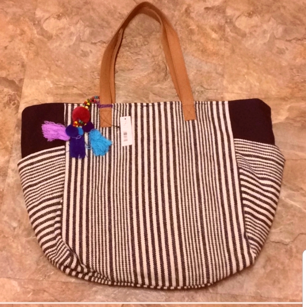 Extra Large, Striped Beach Tote, NWT!